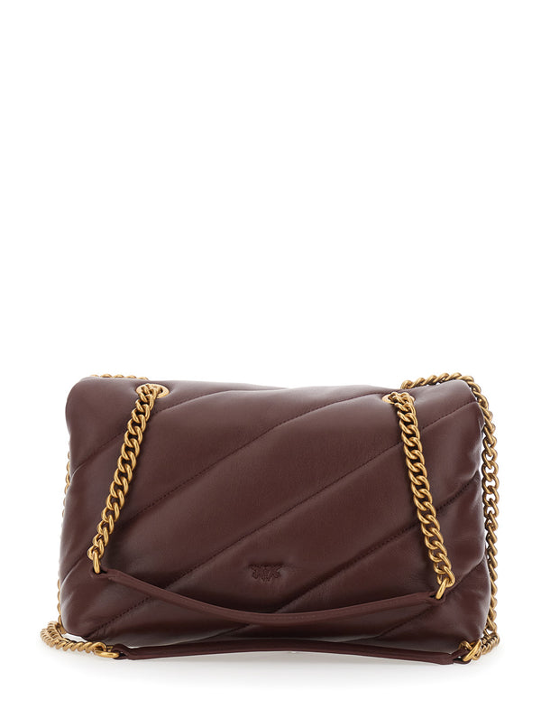 Crossbody Bag Love Birds Burgundy Leather Shoulder