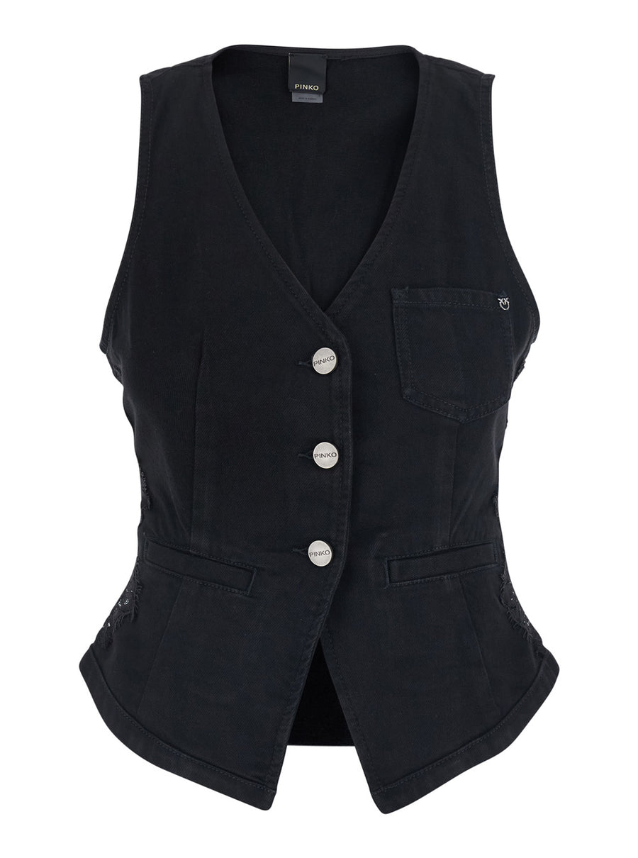 Gilet Gardener Black Cotton Blazers