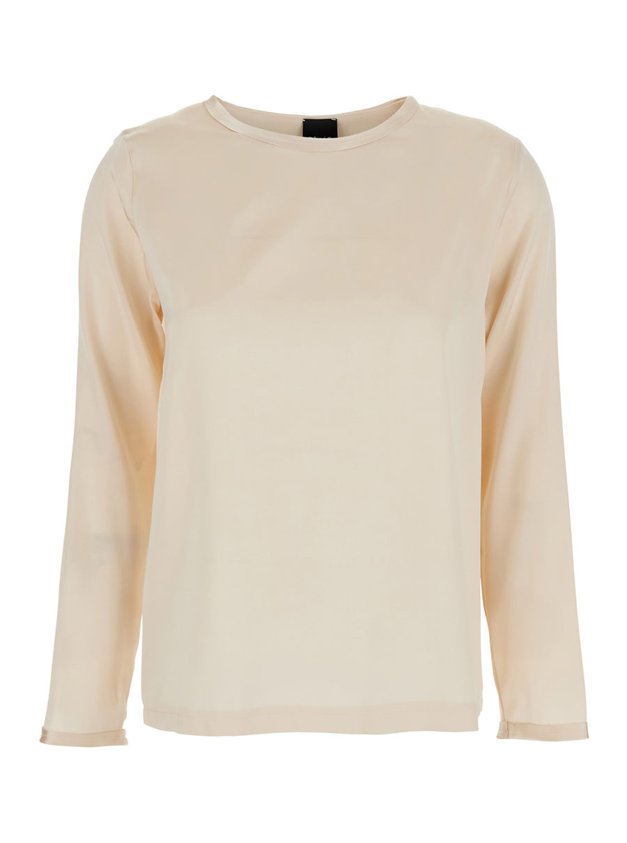 Silk Blouse Beige Blouses