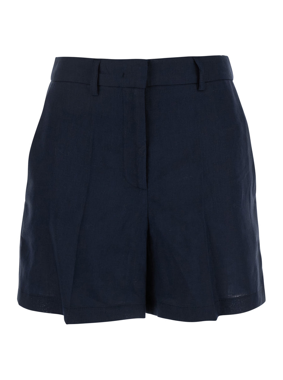 Linen Shorts Blue