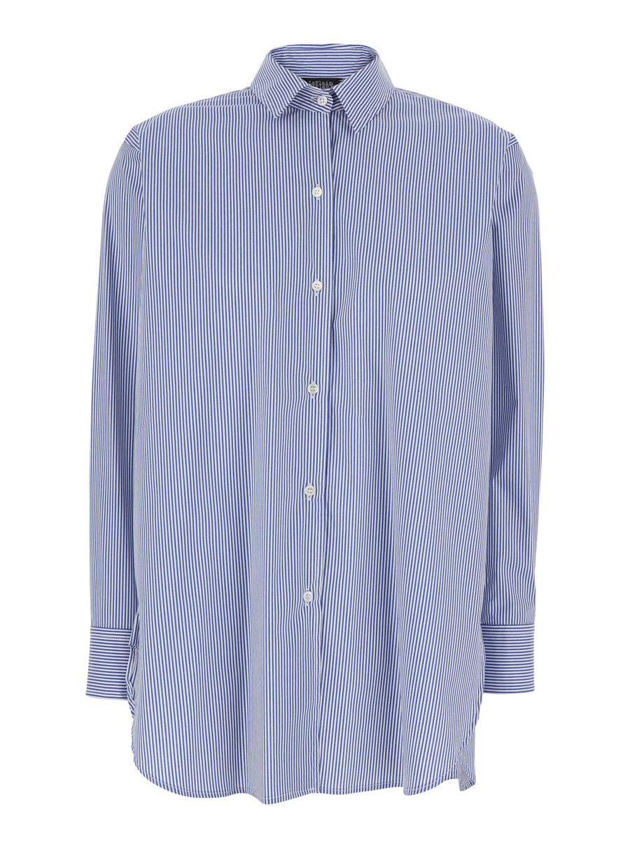 Shirt, Light Blue Striped Blouses