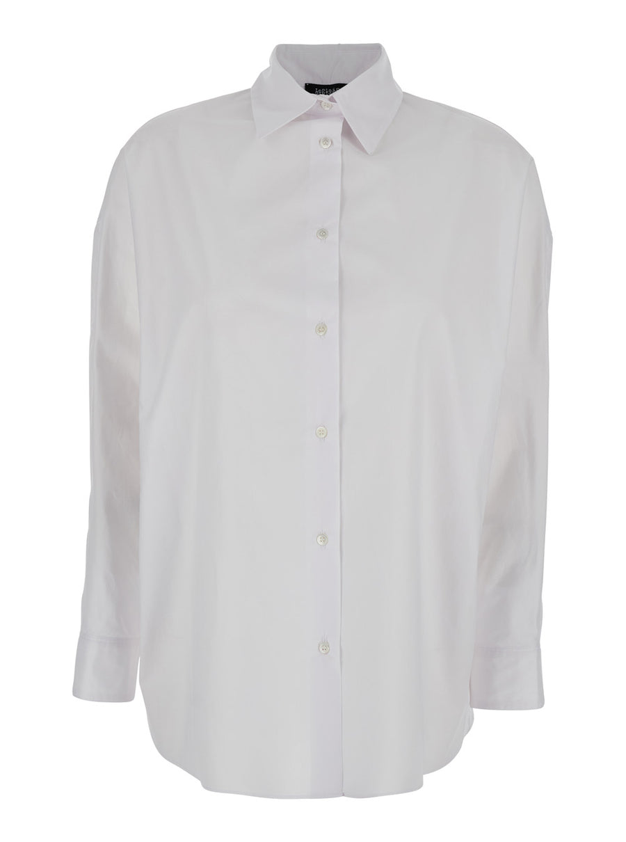 Shirt White Cotton Blouses