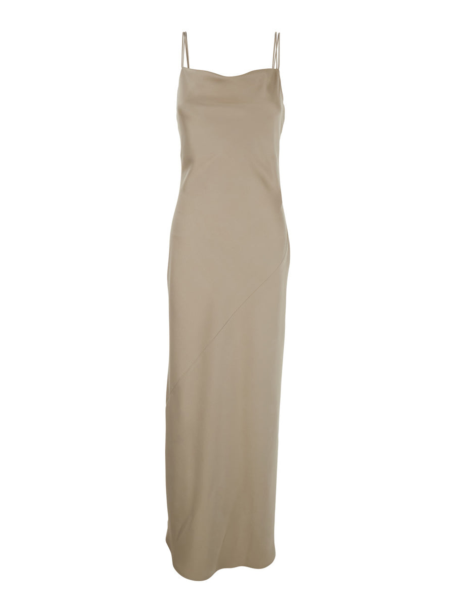 Dress Beige Tech Fabric Polyester