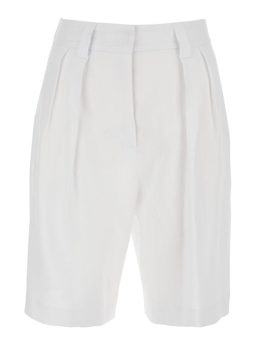 Bermuda Shorts White Linen