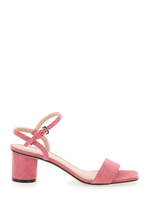 Heeled Sandals Bloch Heel Pink Leather