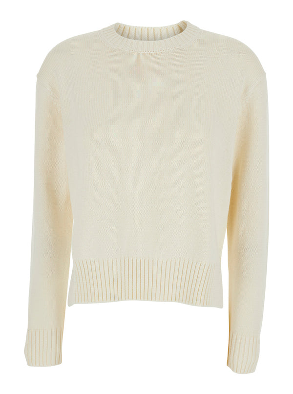 Sweater White Cotton Tops