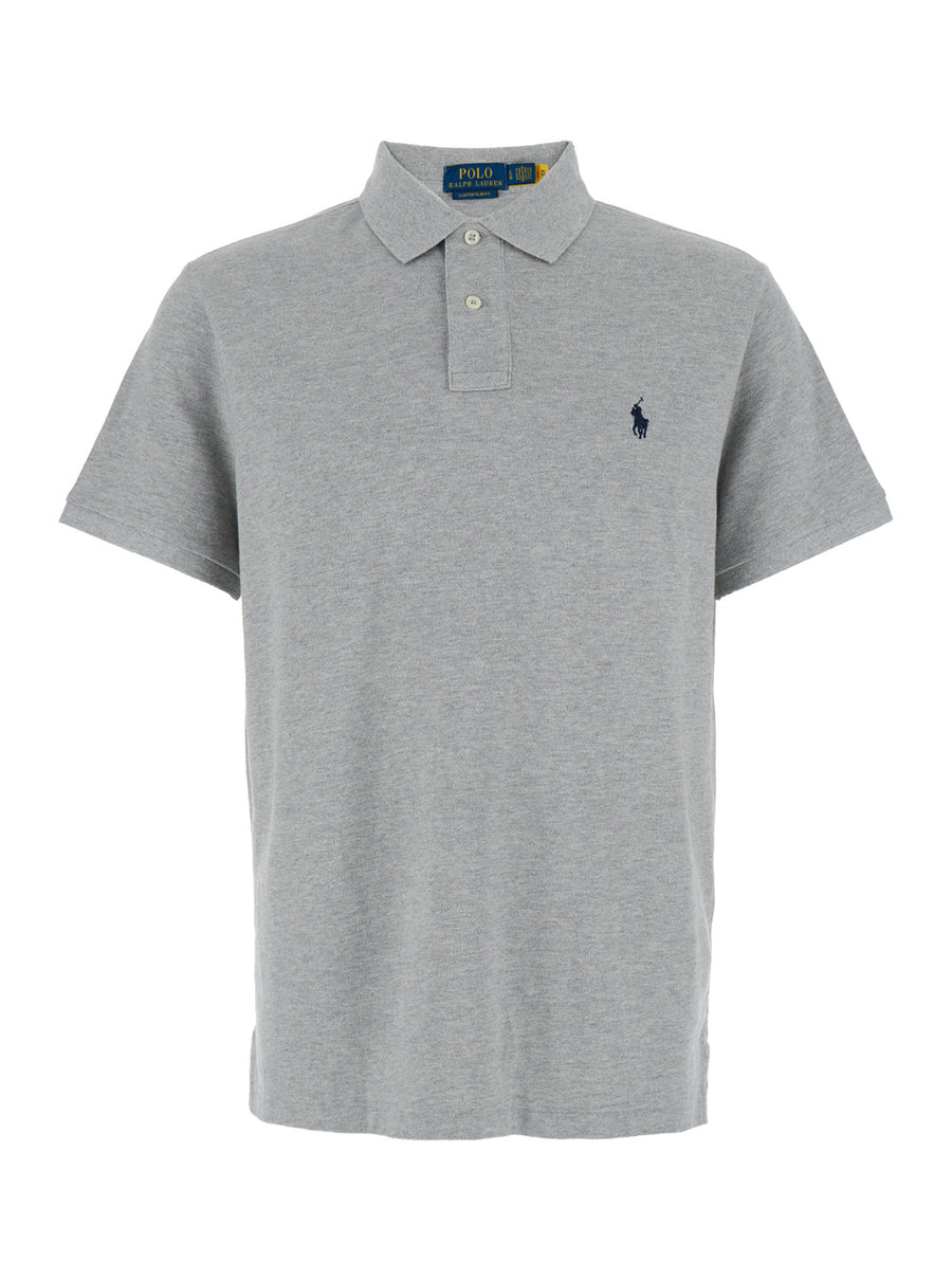 Polo Shirt Grey Cotton T-shirts