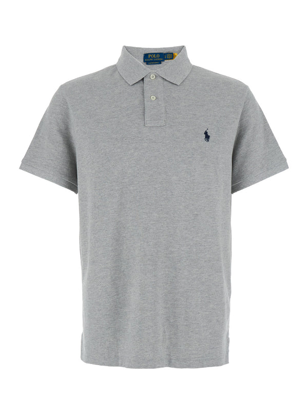 Polo Shirt Grey Cotton T-shirts