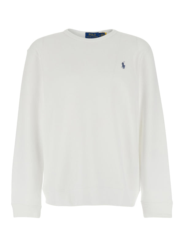 Crewneck Sweatshirt, White Cotton Sweatshirts