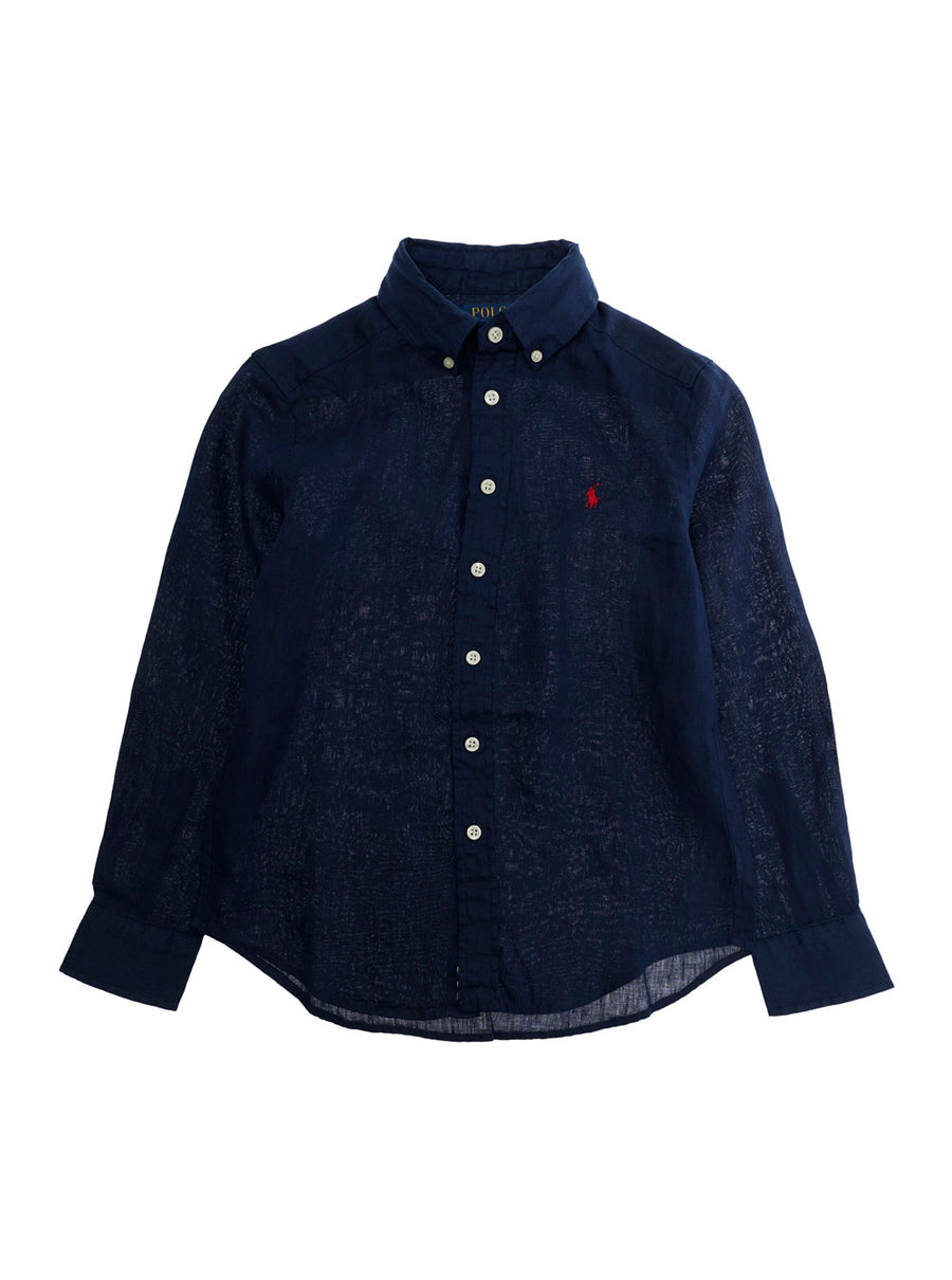 Shirt Shirts-Sport Blue Linen