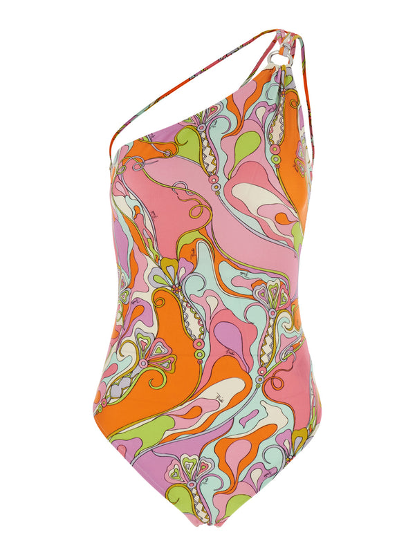Swimsuit With Multicolour Print Tech Fabric Dress