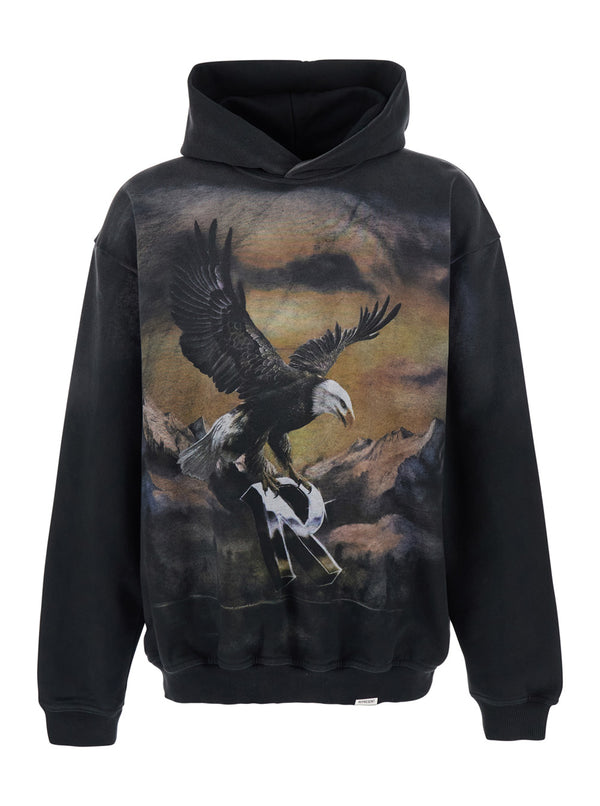 Hooded Sweatshirt Black Cotton Sweatshirts