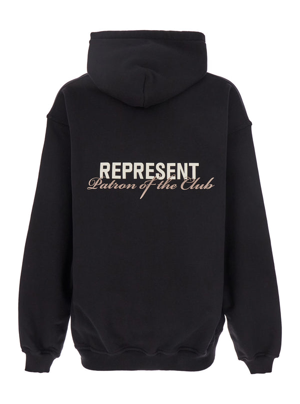 Hoodie Patron Of The Club Black Cotton Sweatshirts