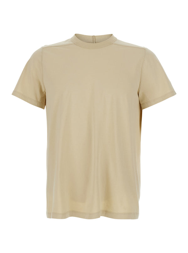 T-Shirt Crew Neck Beige Cotton T-shirts