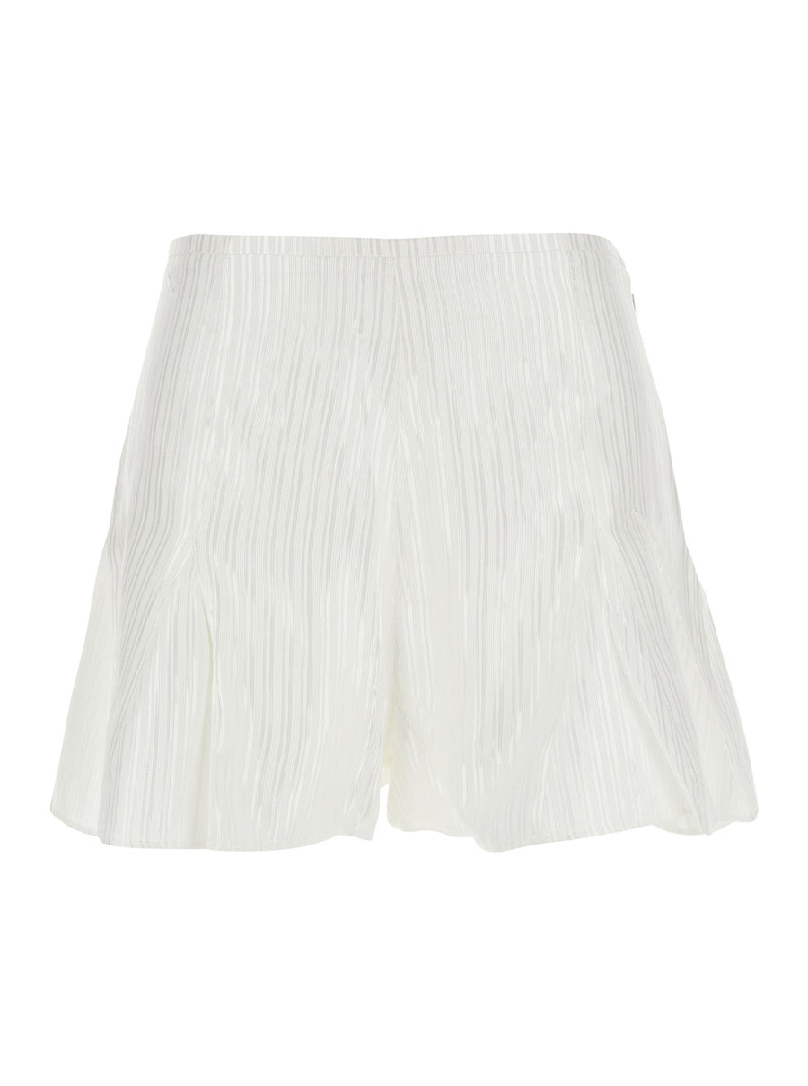 Shorts White Viscose-Cotton Viscose Cotton