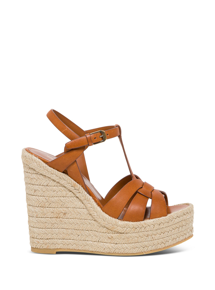 Espadrilles Tribute Brown Leather Calfskin Shoe