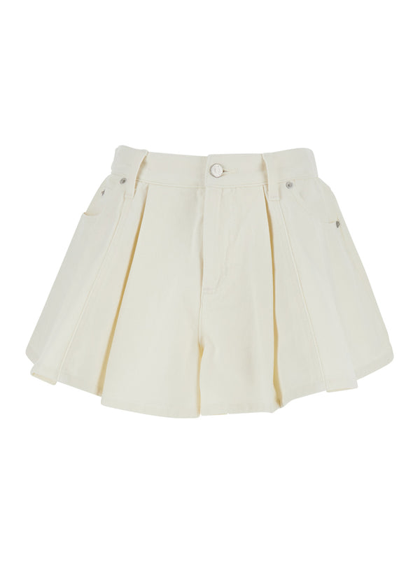 Denim Shorts Stasia White Cotton
