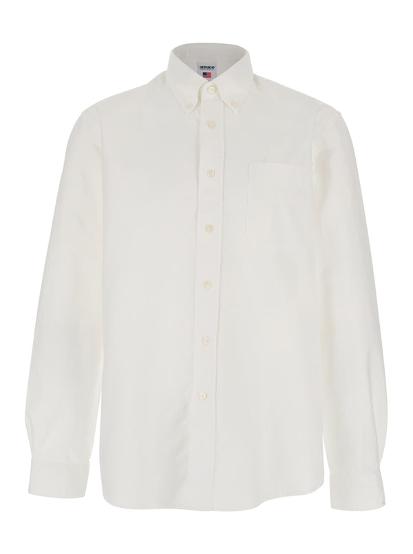 Shirt Oxford Button Down White Cotton