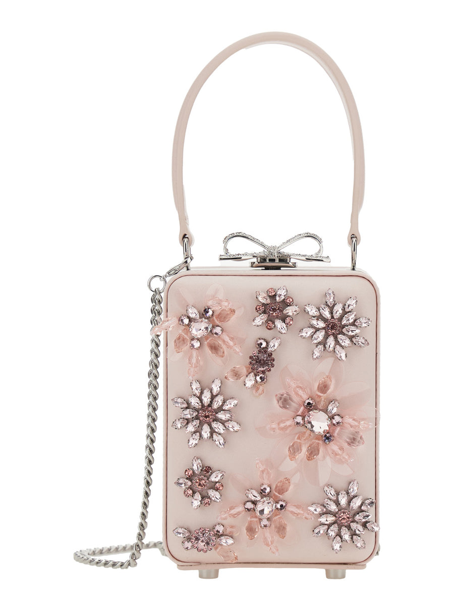 Clutch Flora Pink Satin Polyester Bags