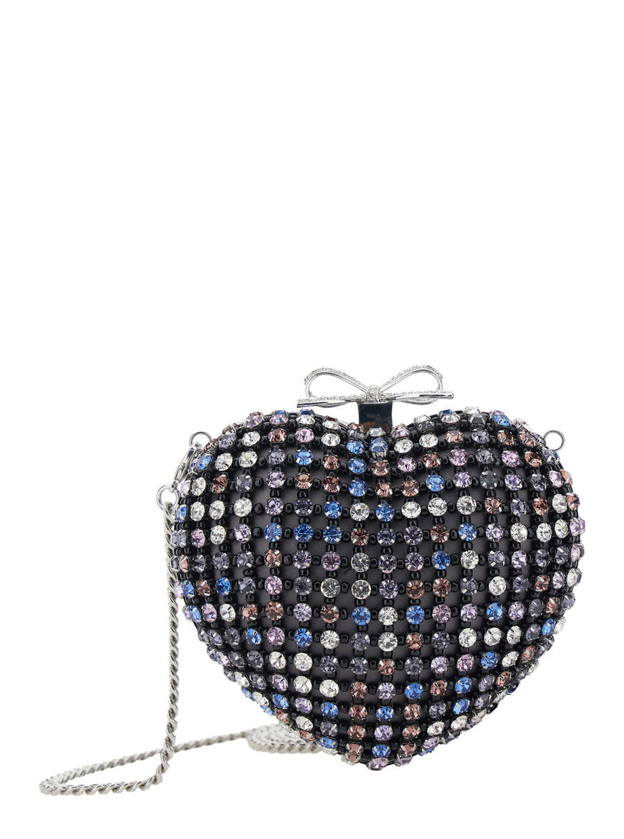 Clutch Bag Heart-Shaped Multicolour Polyester