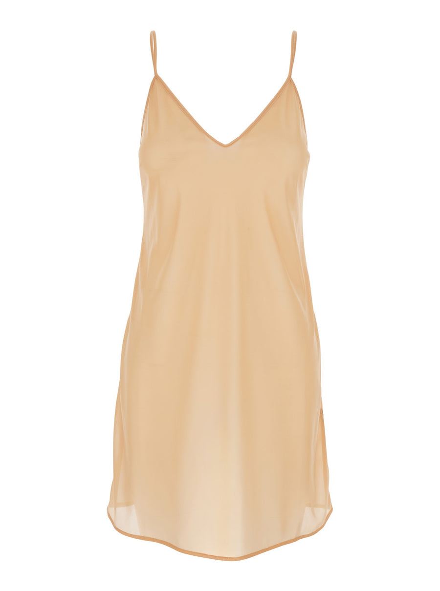 Slip Dress Beige Polyamide