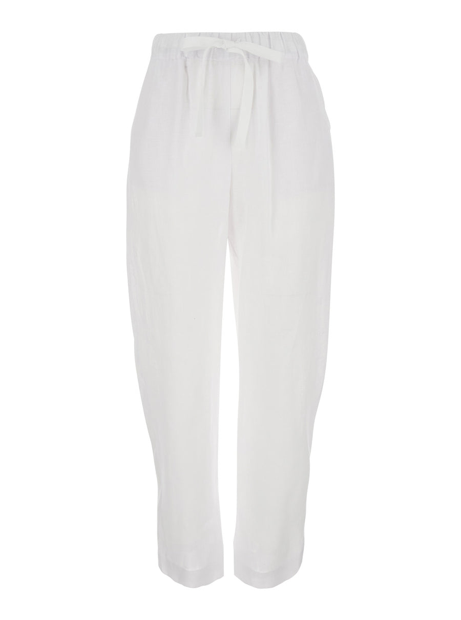 Trousers Linen White