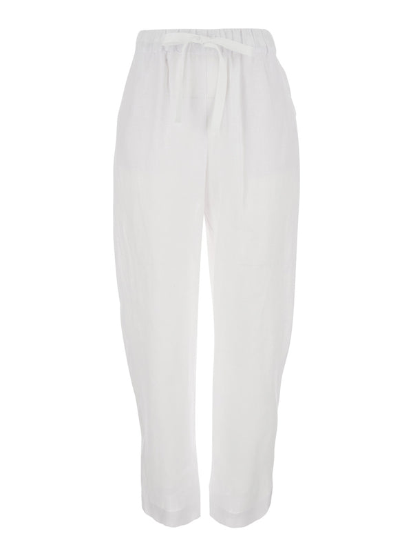Trousers Linen White