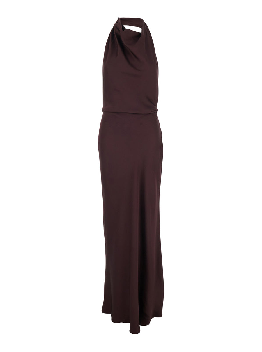 Long Dress Reanon Brown Acetate