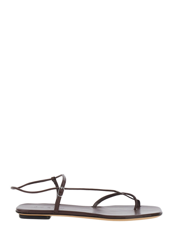 Sandals Rosalie Brown Leather Cow