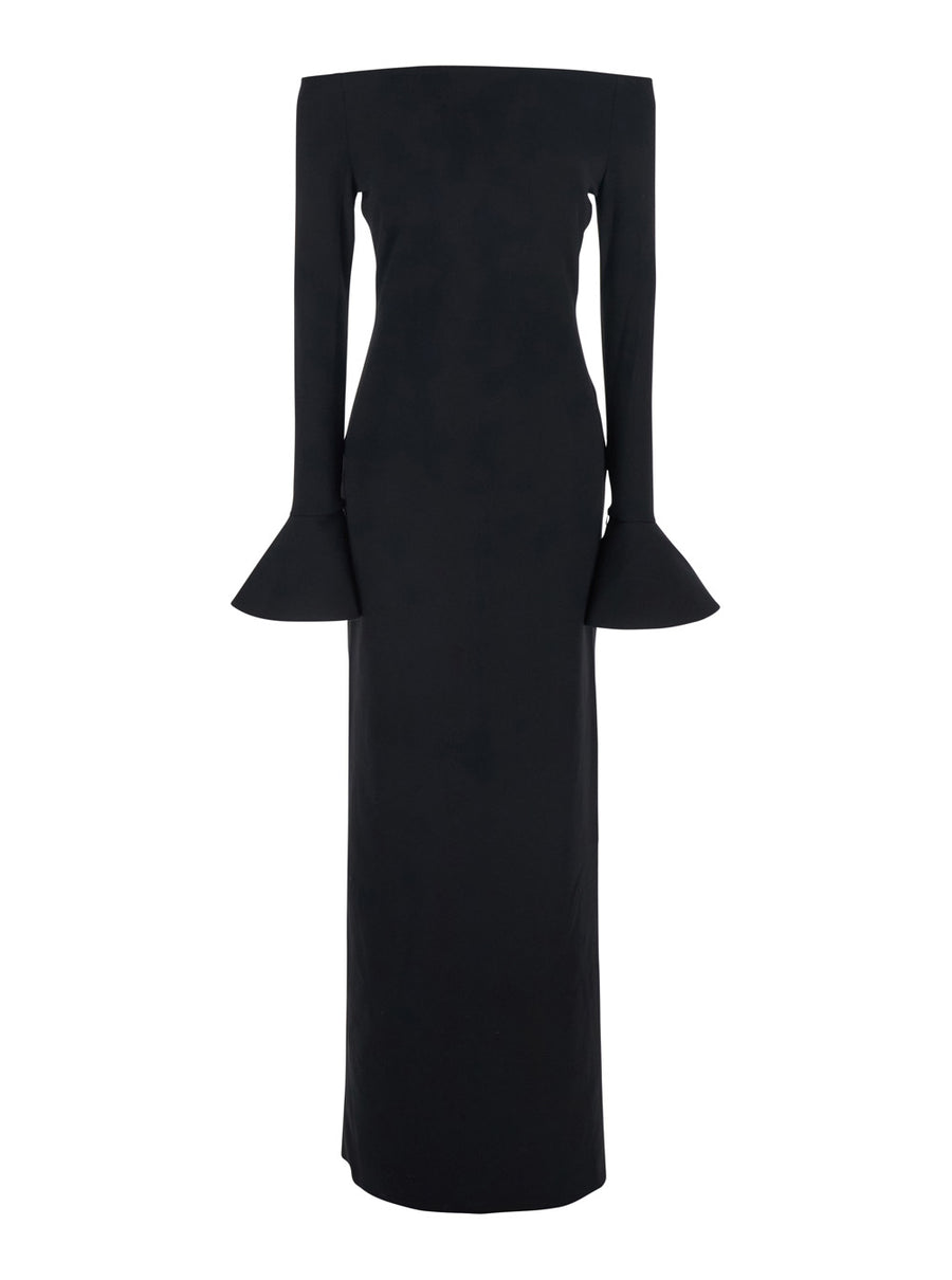 Long Dress Anica Black Polyester