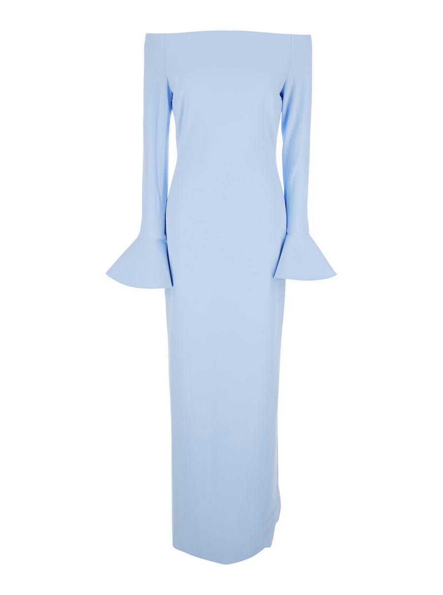 Long Dress Anica Light Blue Polyester