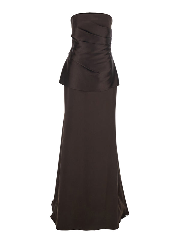 Maxi Dress Alia Brown Polyester