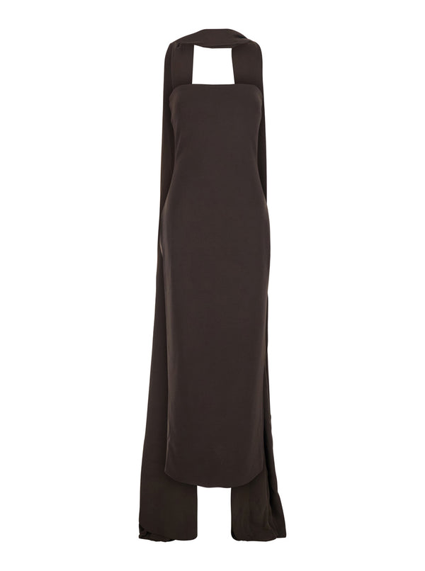Dress Martine Midaxi Brown Polyester