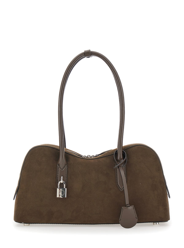 Shoulder Bag Padlock Brown True Hemp