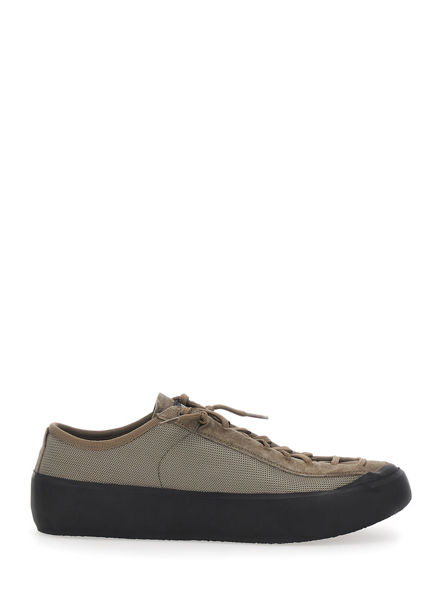 Low-Top Suede Sneaker Brown Rubber Trainers