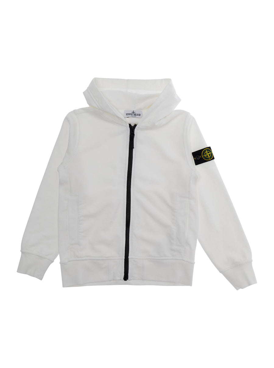 Hooded Sweatshirt White Cotton Hoods & Sweatshirts