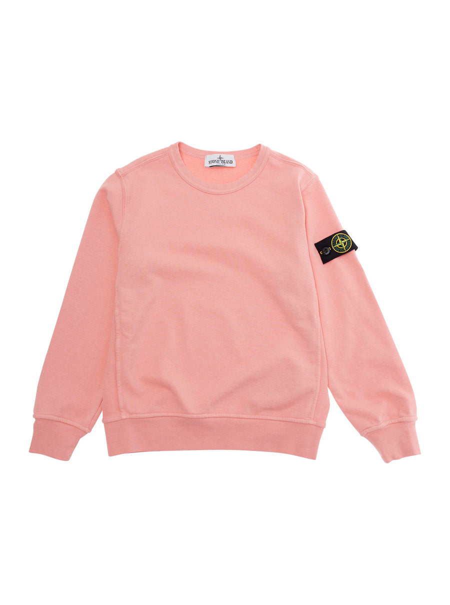 Kids Crewneck Sweatshirt Pink Cotton Hoods & Sweatshirts