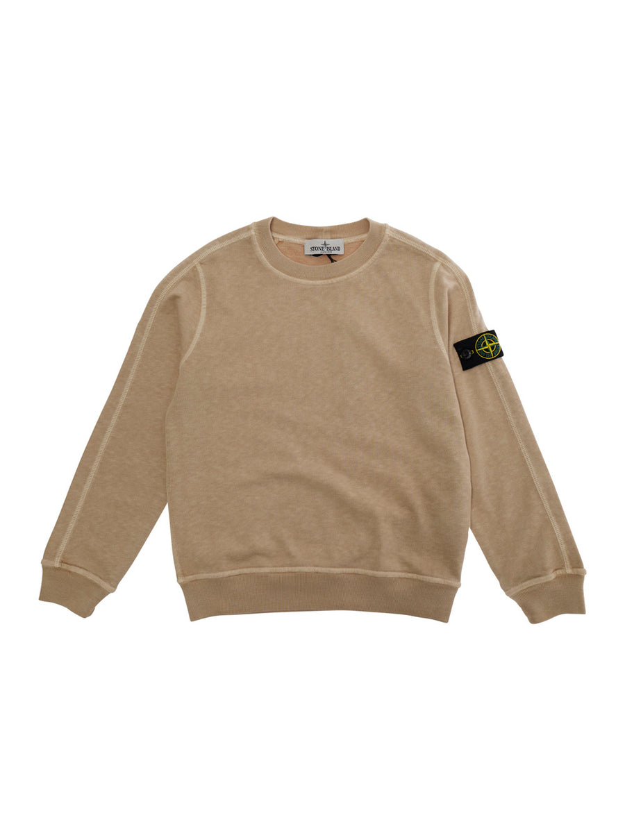 Hooded Sweatshirt Beige Cotton Hoods & Sweatshirts