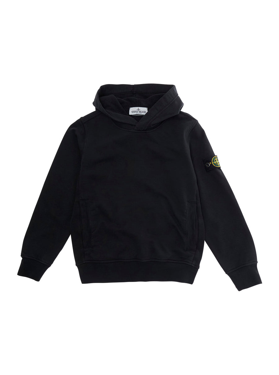 Hoodie For Kids Black Cotton Hoods & Sweatshirts