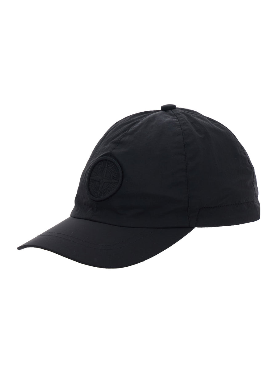 Baseball Cap Black Fabric Polyamide Hat