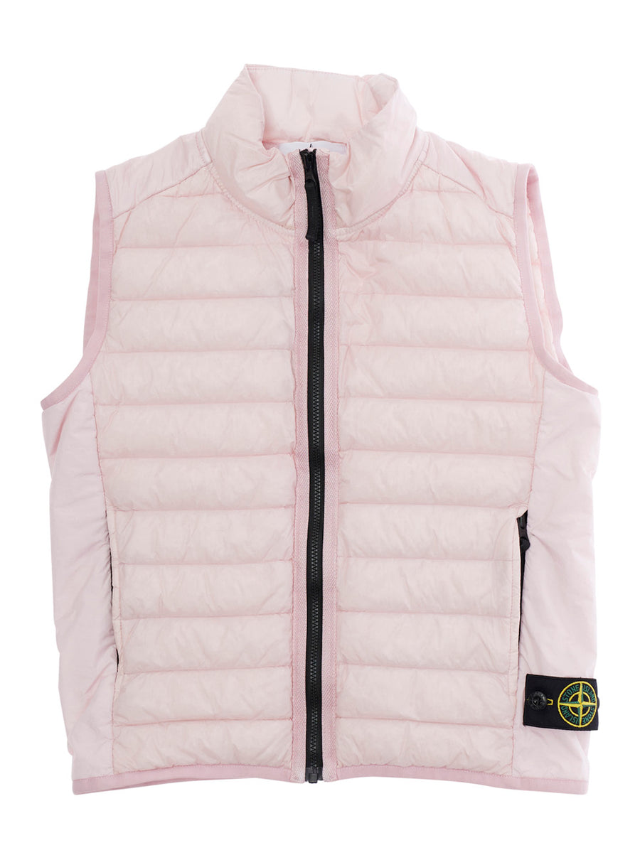 Kids Sleeveless Puffer Jacket Pink Polyamide Padded