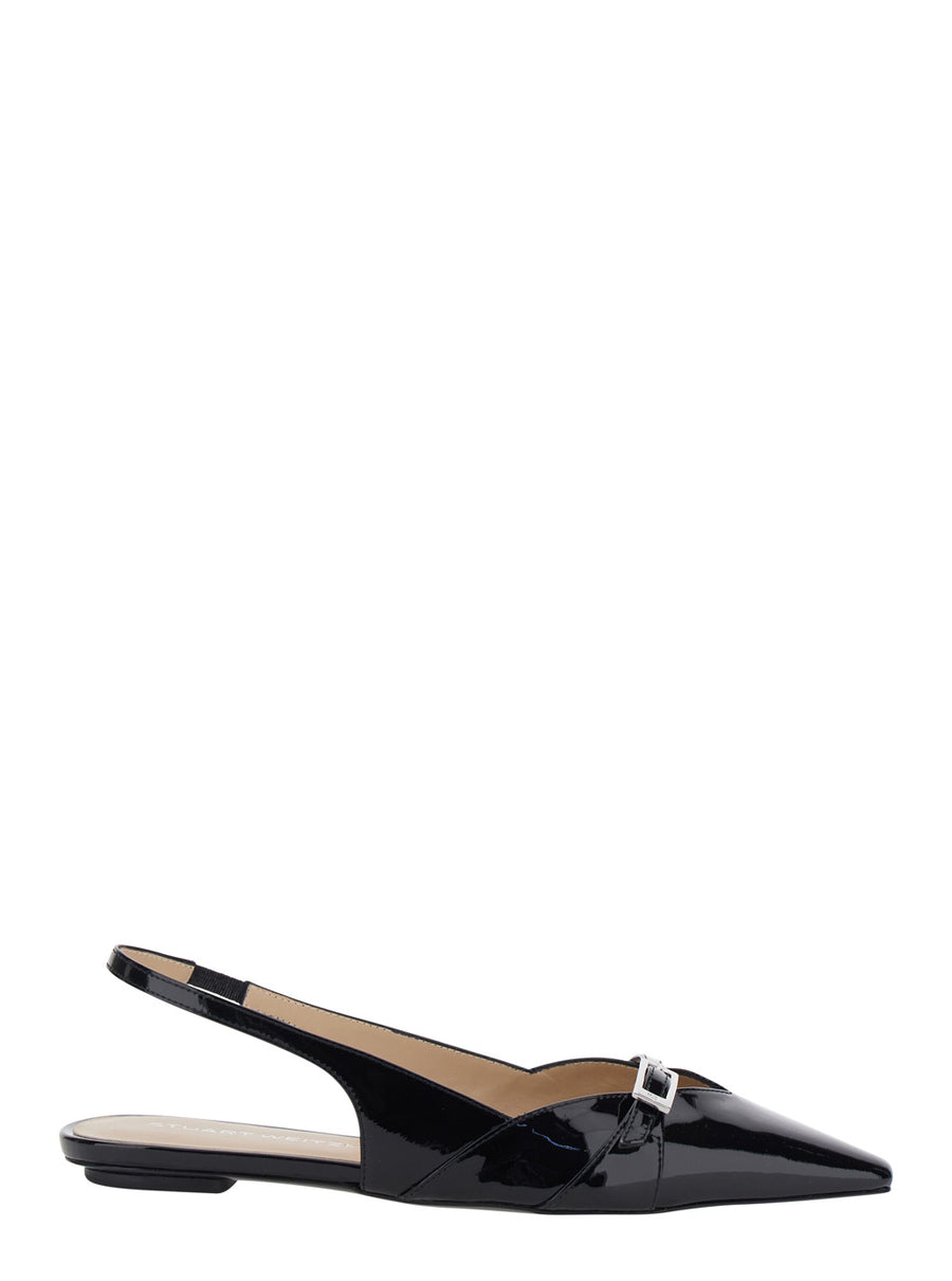 Ballet Shoes Georgie Slingback Black Leather Ballerina