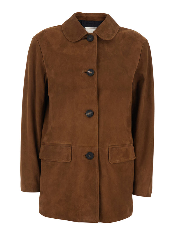 Suede Jacket Flavia Brown Lamb Blazers