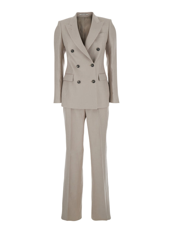 Suit Parigi Beige Linen Trouser Suits