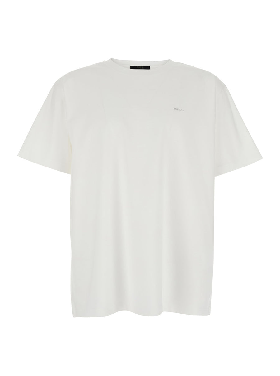 T-Shirt Selo Logo Metallo White Cotton T-shirts