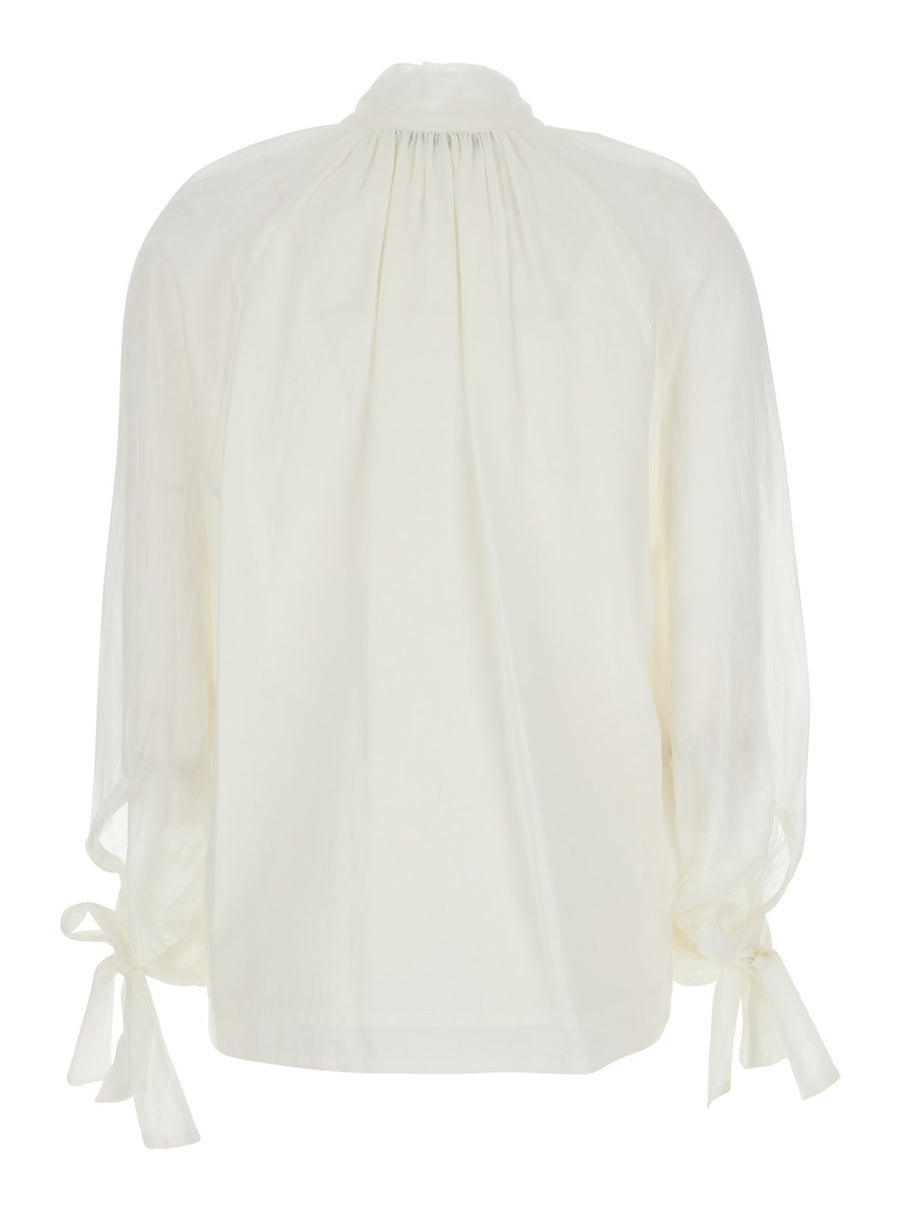 Shirt Pascal White Cotton Blouses