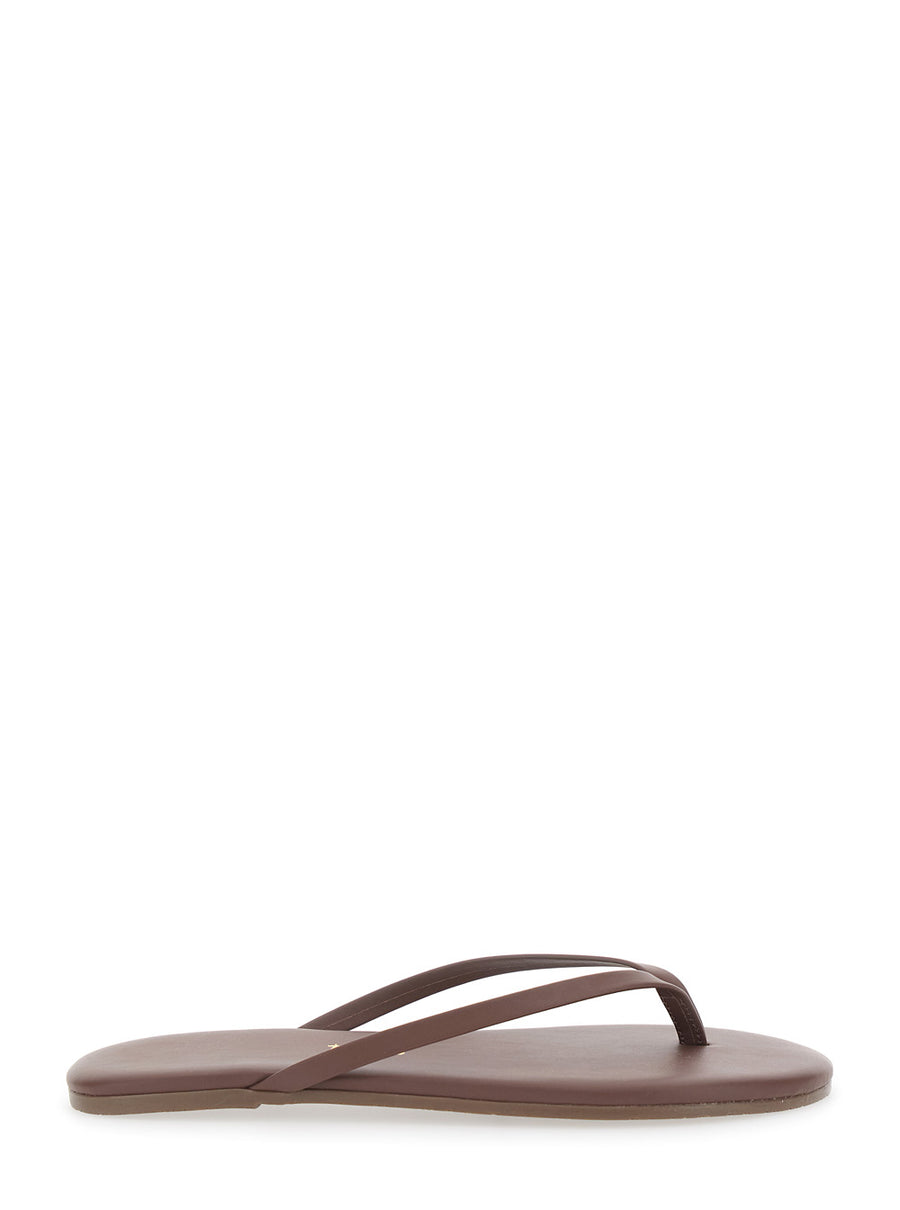 Sandals Foundations Matte Brown Leather