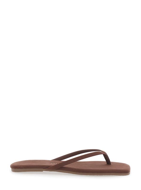 Sandals Square Toe Lily Suede Brown