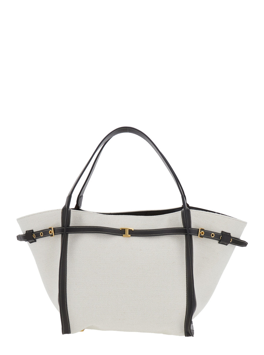 Tote Bag White Cotton-Linen