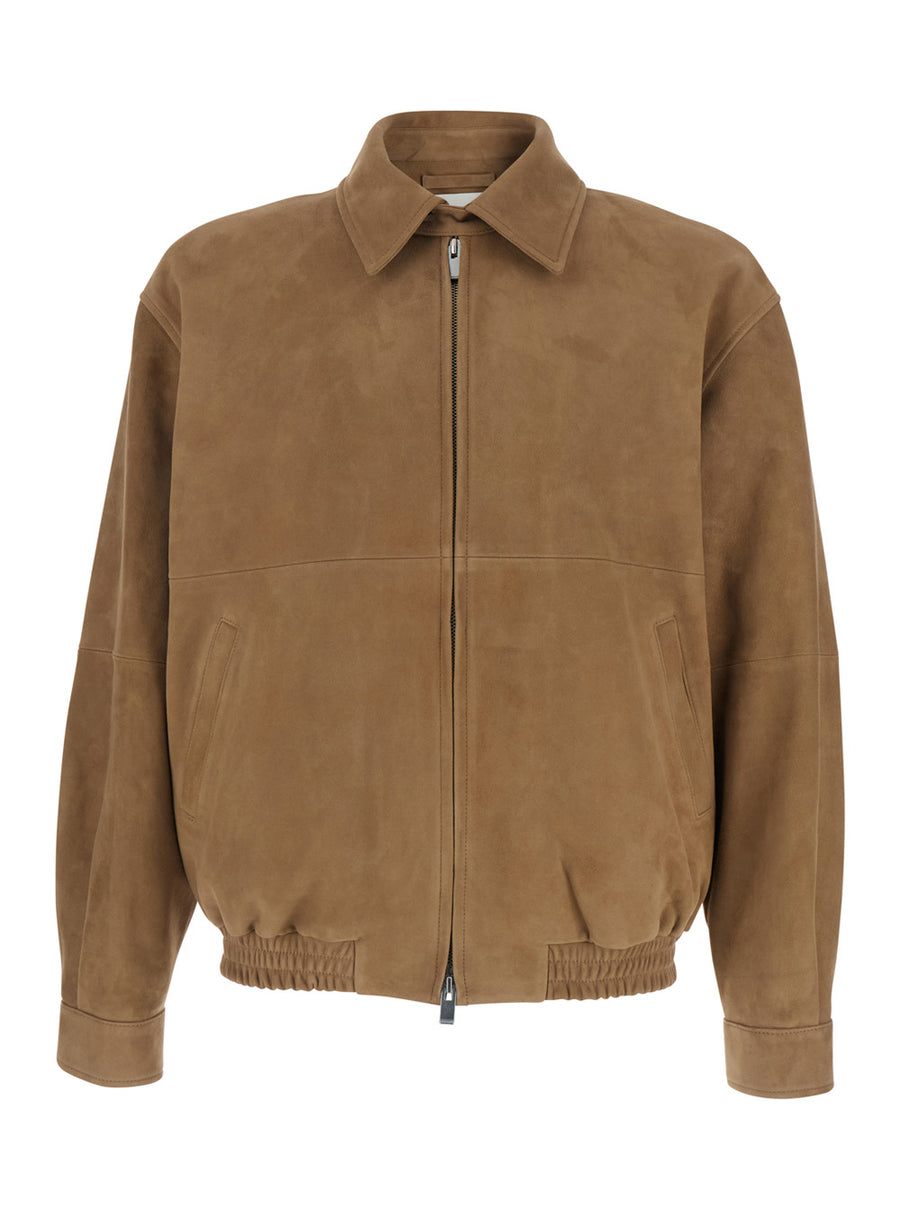 Jacket Suede Brown Goat Leather Coat